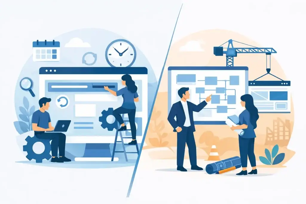 Monthly Website Plan vs Project